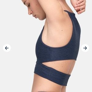 Outdoor Voices Navy Slashback Crop